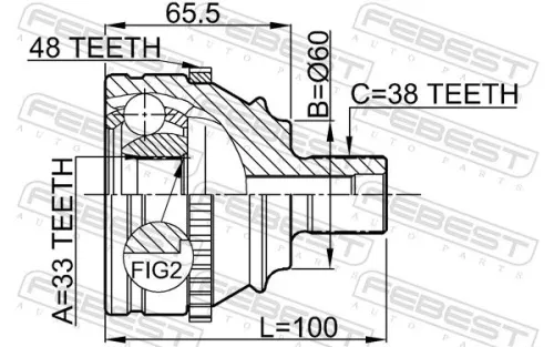 FEBEST Joint Kit, drive shaft (2310-018A48)