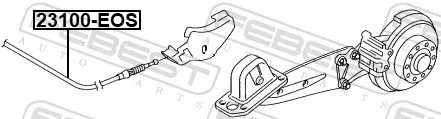 FEBEST Cable Pull, parking brake (23100-EOS)