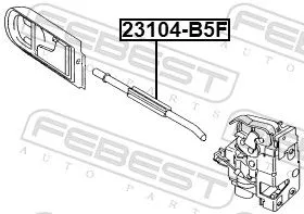 FEBEST Cable Pull, door release (23104-B5F)
