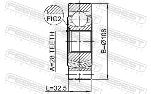 FEBEST Joint Kit, drive shaft (2311-B6)