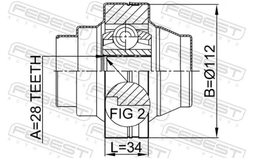 FEBEST Joint Kit, drive shaft (2311-TOUR)