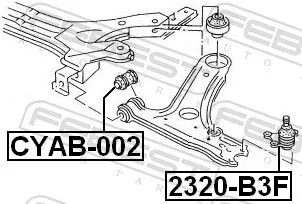 FEBEST Ball Joint (2320-B3F)