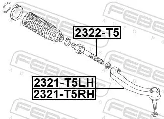 FEBEST Tie Rod End (2321-T5LH)