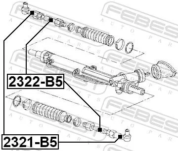 FEBEST Inner Tie Rod (2322-B5)