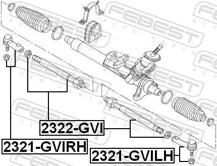 FEBEST Inner Tie Rod (2322-GVI)