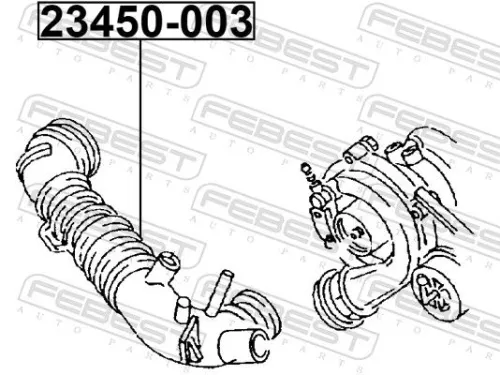 FEBEST Hose, air supply (23450-003)