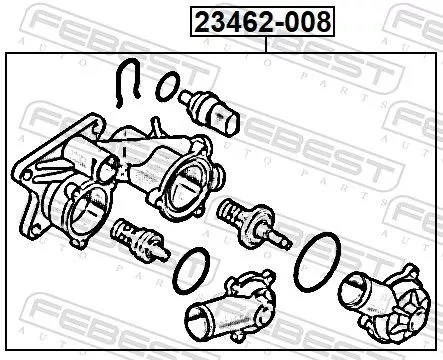 FEBEST Thermostat, coolant (23462-008)