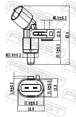 FEBEST Sensor, wheel speed (23606-002)