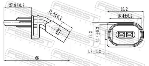 FEBEST Sensor, wheel speed (23606-004)