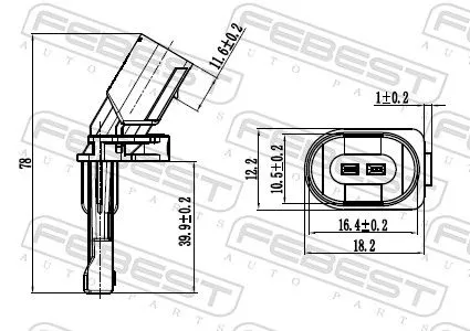 FEBEST Sensor, wheel speed (23606-011)
