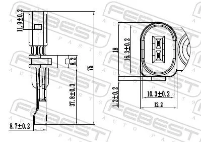 FEBEST Sensor, wheel speed (23606-016)