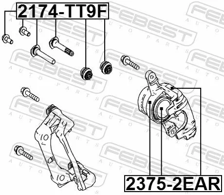 FEBEST Repair Kit, brake caliper (2375-2EAR)