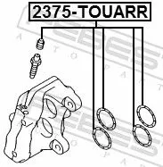 FEBEST Repair Kit, brake caliper (2375-TOUARR)