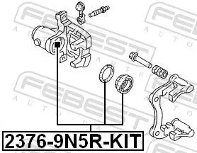 FEBEST Repair Kit, brake caliper (2376-9N5R-KIT)