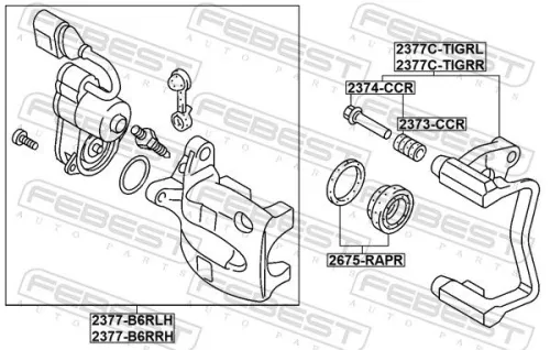 FEBEST Brake Caliper (2377-B6RLH)