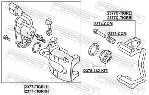 FEBEST Brake Caliper (2377-TIGRLH)