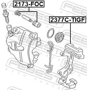 FEBEST Brake Caliper Bracket Set (2377C-TIGF)