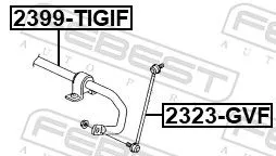 FEBEST Stabiliser Bar, suspension (2399-TIGIF)