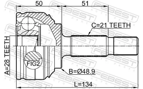 FEBEST Joint Kit, drive shaft (2410-LOGI)