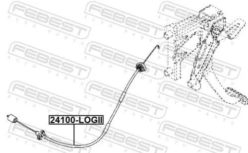 FEBEST Cable Pull, clutch control (24108-LOGII)