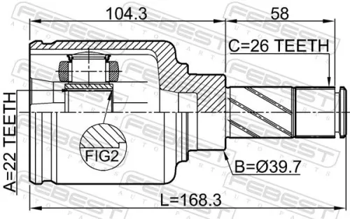 FEBEST Joint Kit, drive shaft (2411-KANIILH)