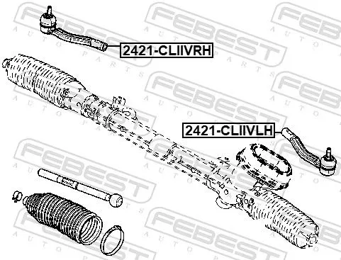 FEBEST Tie Rod End (2421-CLIIVRH)