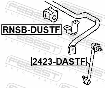 FEBEST Link/Coupling Rod, stabiliser bar (2423-DASTF)