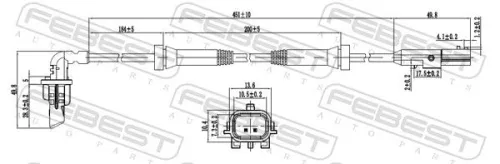 FEBEST Sensor, wheel speed (24606-008)