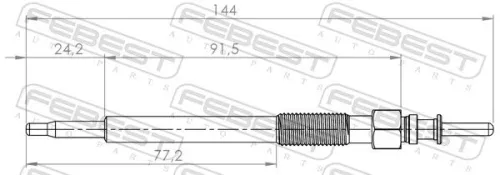FEBEST Glow Plug (24642-004)