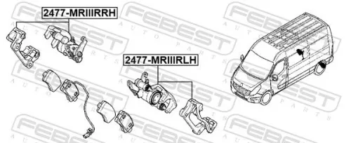 FEBEST Brake Caliper (2477-MRIIIRLH)