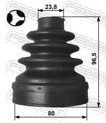 FEBEST Bellow Kit, drive shaft (2515-C5X7)