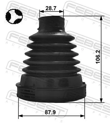 FEBEST Bellow Kit, drive shaft (2515-EXPT)