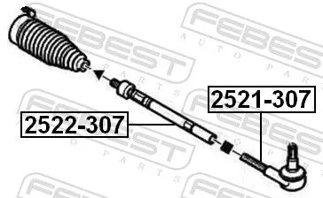 FEBEST Tie Rod End (2521-307)