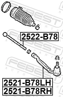 FEBEST Tie Rod End (2521-B78RH)