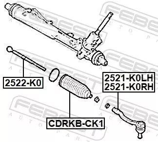 FEBEST Inner Tie Rod (2522-K0)