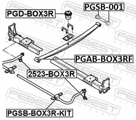 FEBEST Link/Coupling Rod, stabiliser bar (2523-BOX3R)