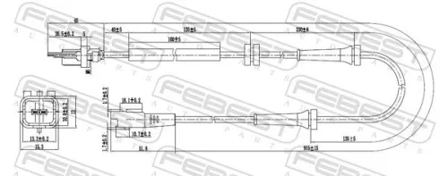 FEBEST Sensor, wheel speed (25606-003)