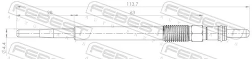 FEBEST Glow Plug (25642-005)