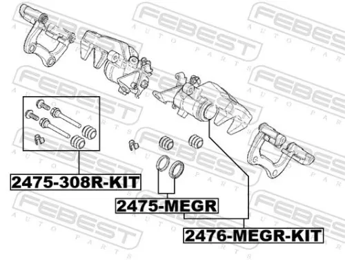 FEBEST Guide Bolt, brake caliper (2574-308R-KIT)