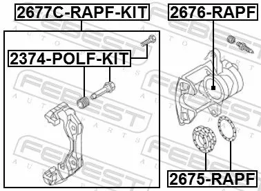 FEBEST Repair Kit, brake caliper (2675-RAPF)