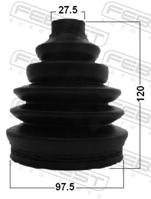 FEBEST Bellow Kit, drive shaft (2717P-XC90F2)