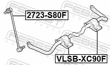 FEBEST Link/Coupling Rod, stabiliser bar (2723-S80F)