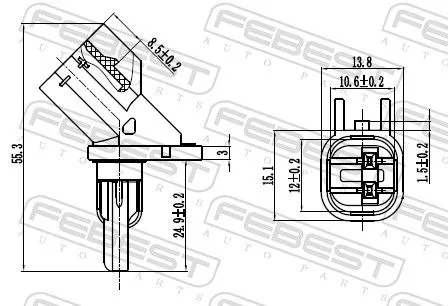 FEBEST Sensor, wheel speed (27606-003)