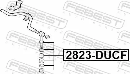 FEBEST Link/Coupling Rod, stabiliser bar (2823-DUCF)