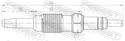 FEBEST Glow Plug (28642-005)