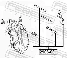 FEBEST Accessory Kit, disc brake pad (2903-001)