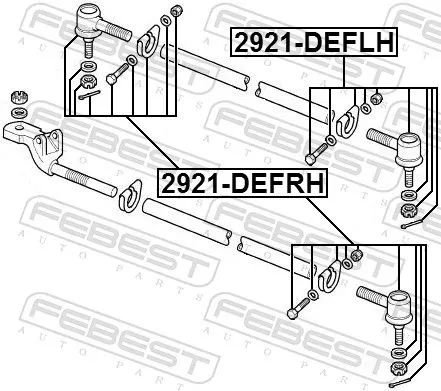 FEBEST Tie Rod End (2921-DEFRH)