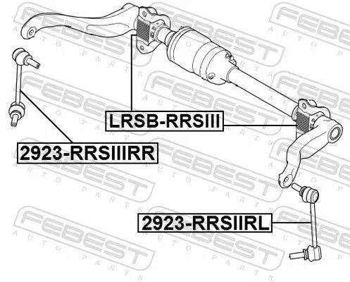 FEBEST Link/Coupling Rod, stabiliser bar (2923-RRSIIIRR)