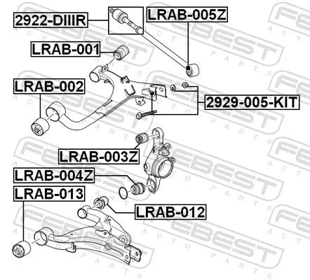 FEBEST Camber Correction Screw Set (2929-005-KIT)