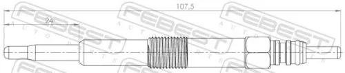 FEBEST Glow Plug (29642-001)